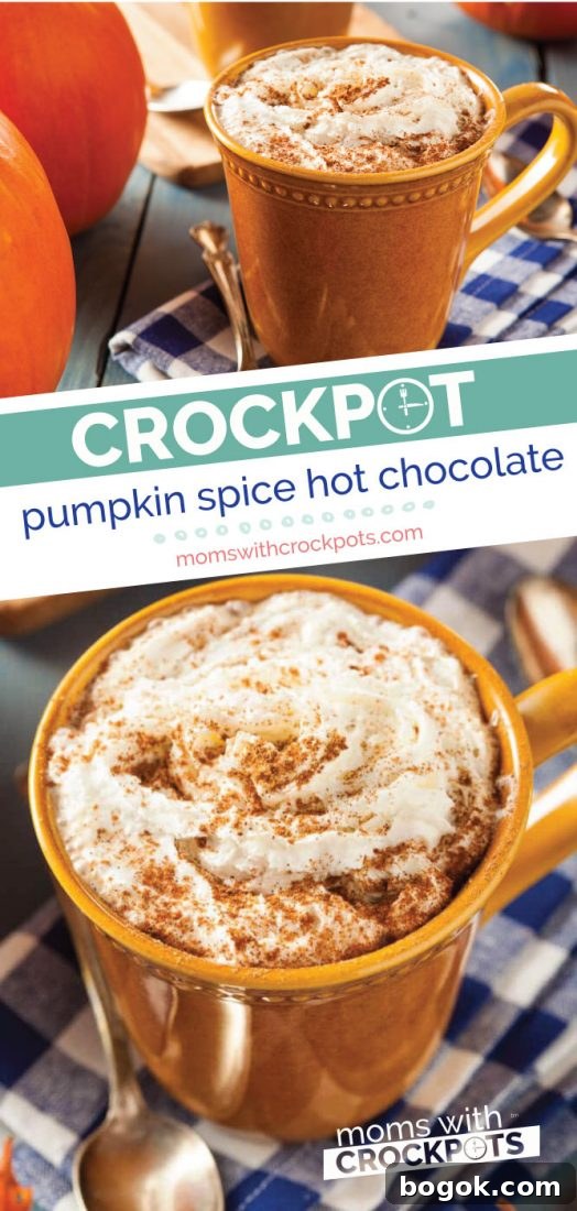 Crockpot Pumpkin Spice Hot Chocolate
