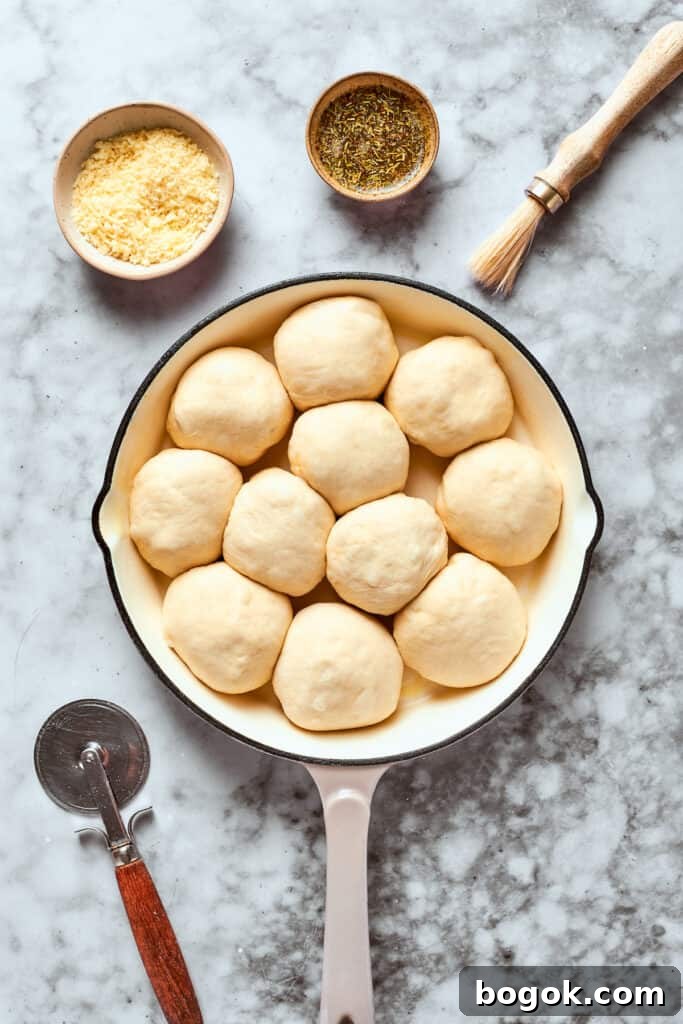 The 12 pizza bites are placed in a skillet.