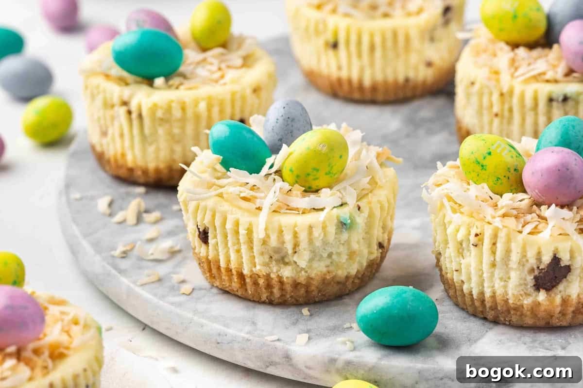 Easter Party Food Ideas and Fun Games for Your Celebration 21 easter cheesecakes with candy eggs