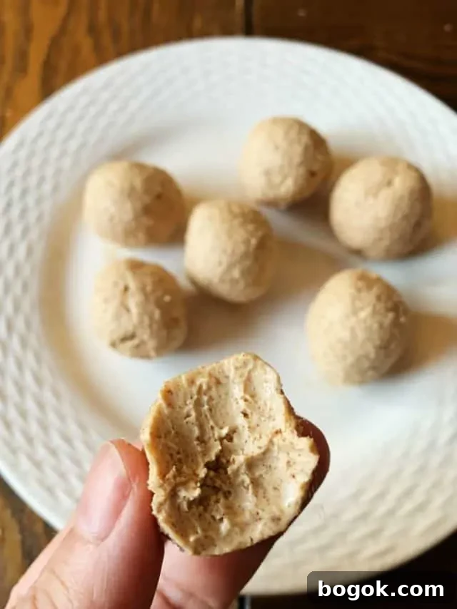 bite of cinnamon roll fat bomb
