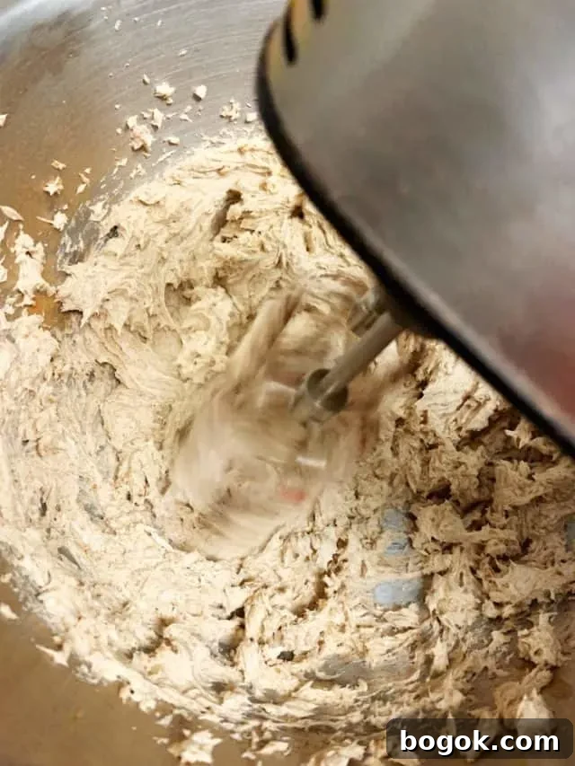 mixing the cinnamon roll fat bomb