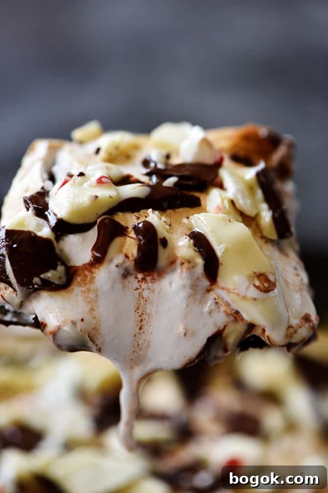 Peppermint bark topping