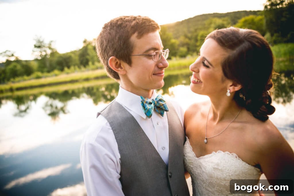 Bride and Groom Vermont Summer Wedding