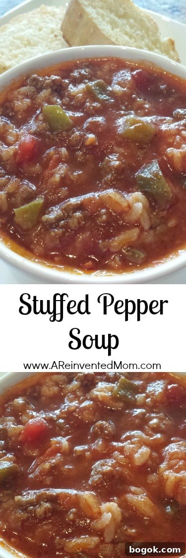 Hearty Stuffed Pepper Soup Recipe for Comforting Weeknight Meals 5 Stuffed Pepper Soup | A Reinvented Mom