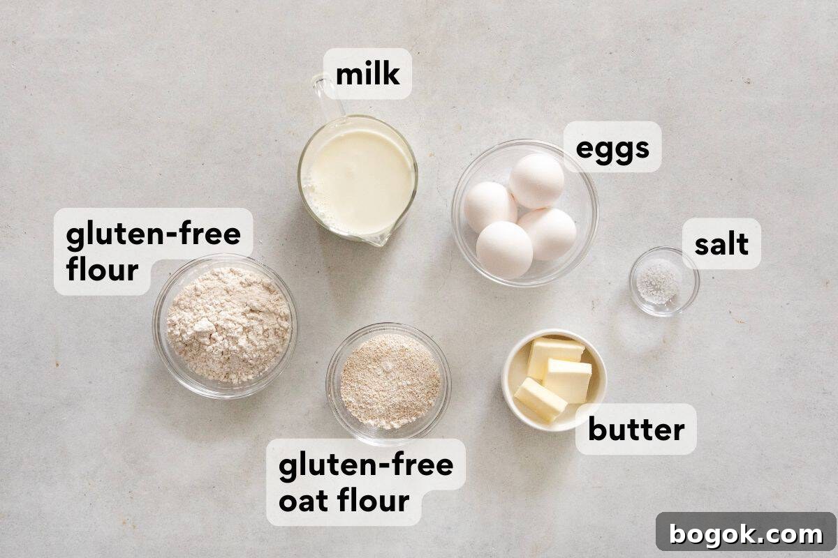 popover ingredients measured and labeled.