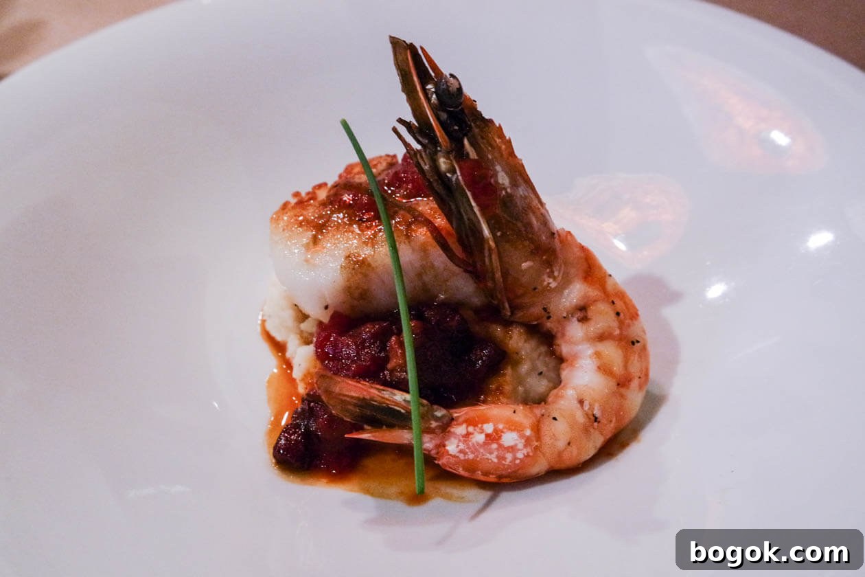 shrimp and scallop at beausoleil in baton rouge