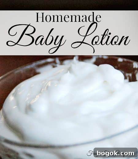 15 DIY Skincare Products You Can Make at Home to Cut Costs 5 Image shows a bowl of lotion with words reading 'homemade baby lotion'