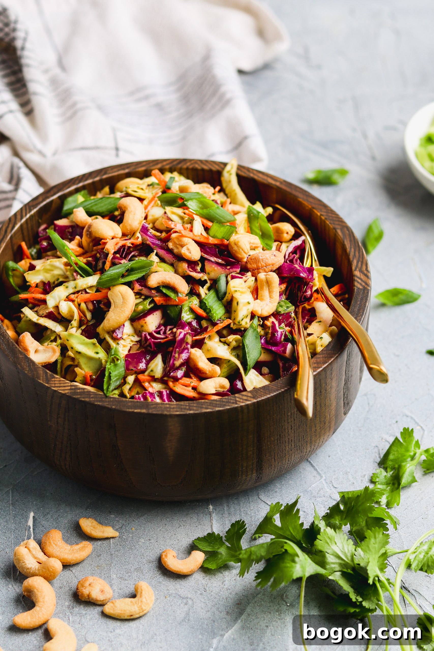 Spicy Cashew Crunch Salad Recipe with Tangy Lime Dressing 2 Spicy Cashew Crunch Salad