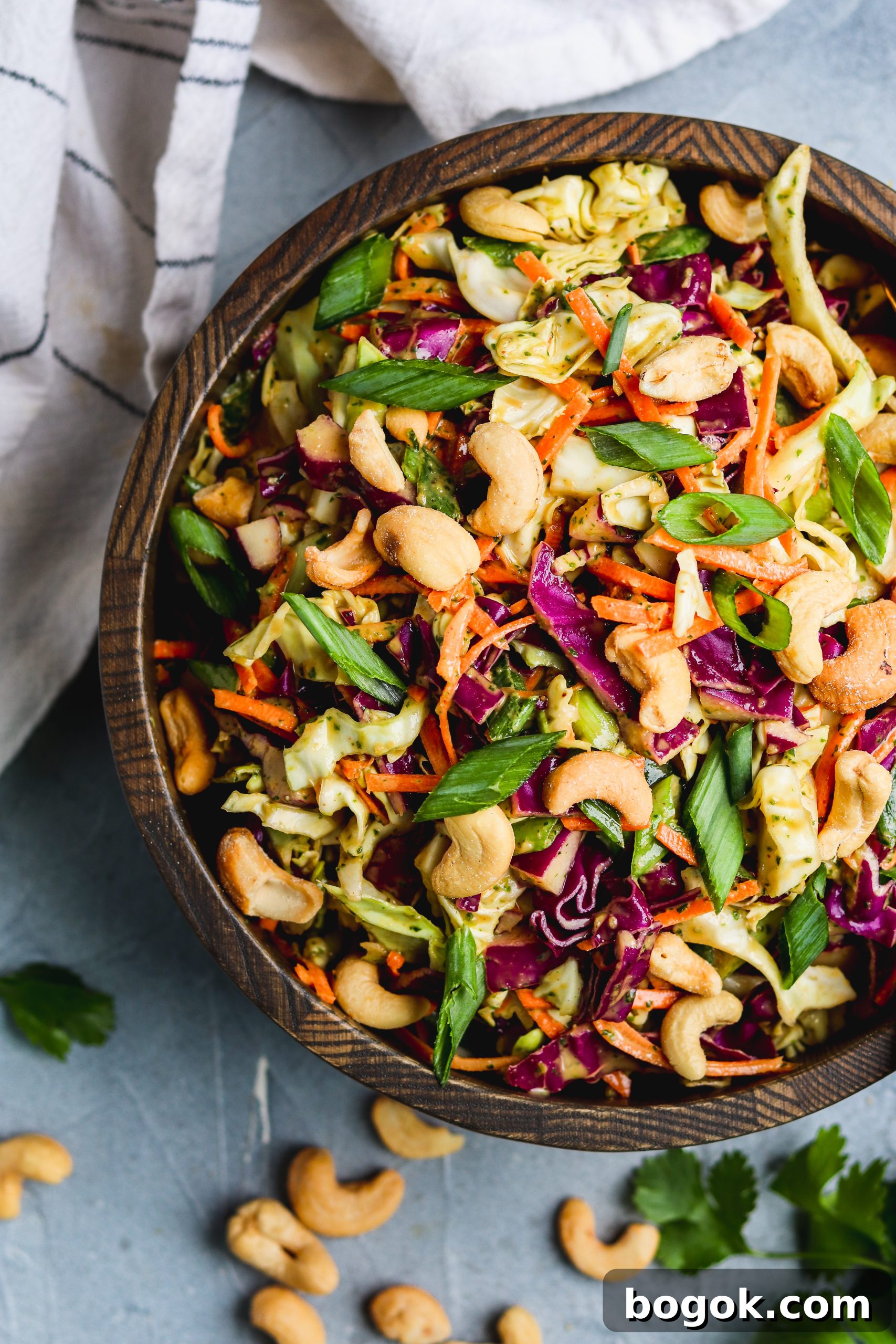 Spicy Cashew Crunch Salad Recipe with Tangy Lime Dressing 3 Spicy Cashew Crunch Salad