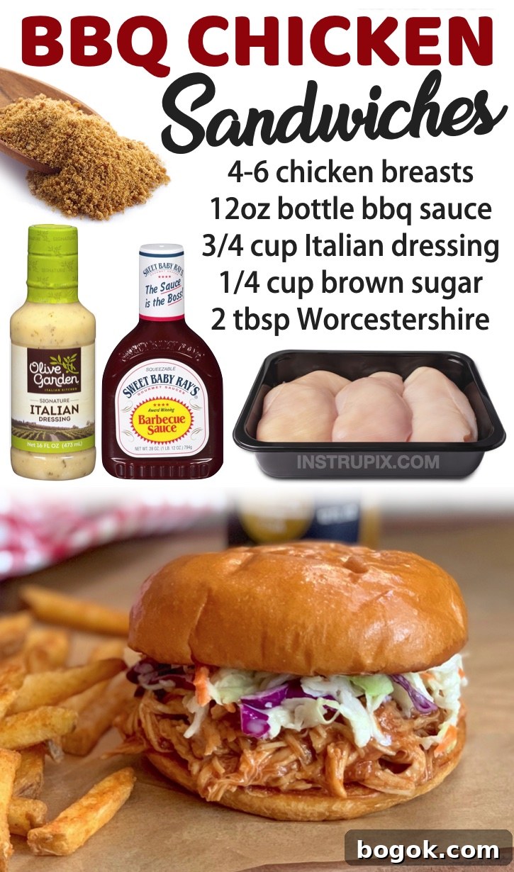 Crockpot BBQ Chicken Sandwiches | A list of the best chicken recipes! Everything from simple slow cooker meals to oven baked casseroles. Chicken is one of the easiest meats to cook, and is very popular in my house. This list has the best reviewed chicken recipes that will soon be a family favorite. All of these are quick and easy to make, too!