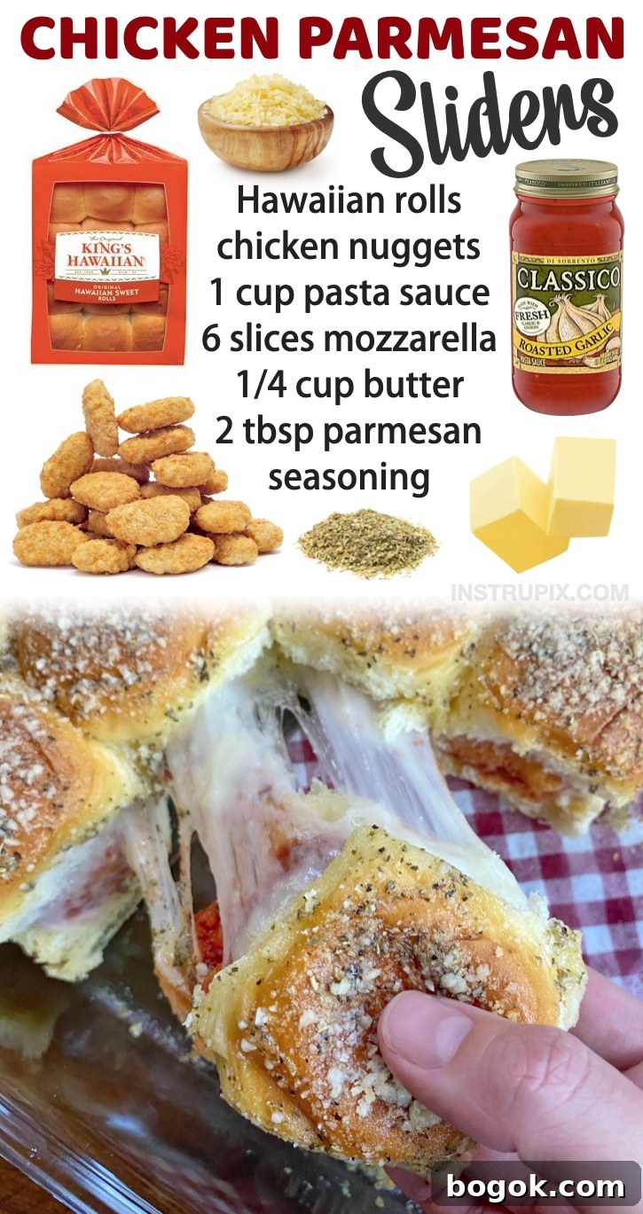 Chicken Parmesan Sliders | If you are tired of your picky eaters complaining about dinner, you've got to check out this list of chicken dinner ideas for your kids! They are all cheap and made with just a few basic ingredients. Everything from casseroles and baked chicken to delicious sandwiches. 