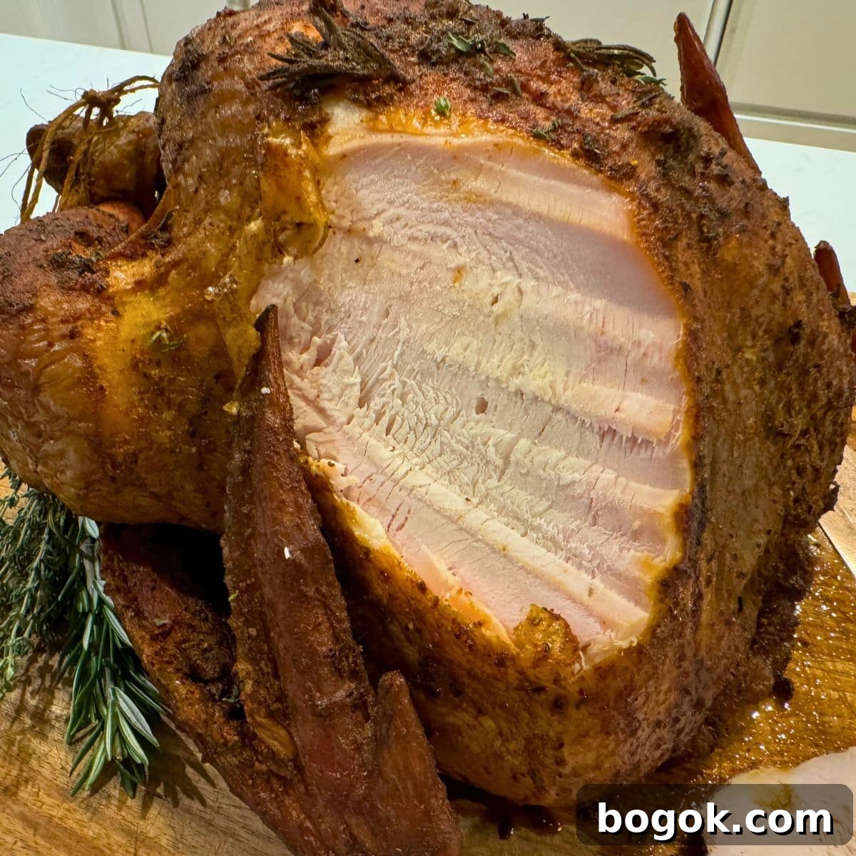 Savory Smoked Turkey Recipe for Tender, Juicy Results 9 sliced breast of moist smoked turkey