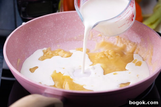 Creamy Slow Cooker Ham & Potato Soup Recipe 6 Heavy cream roux.