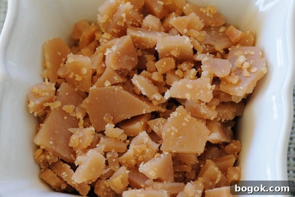 bowl of homemade toffee bits
