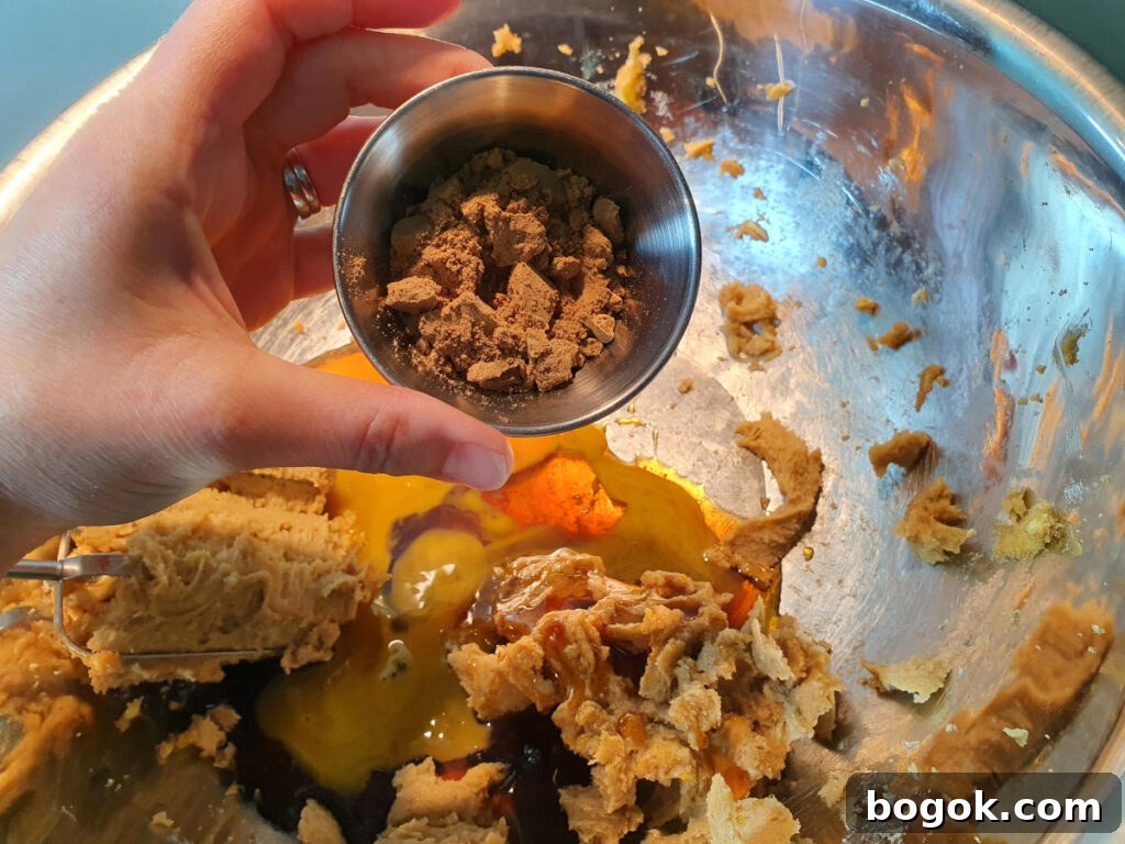 adding ginger.