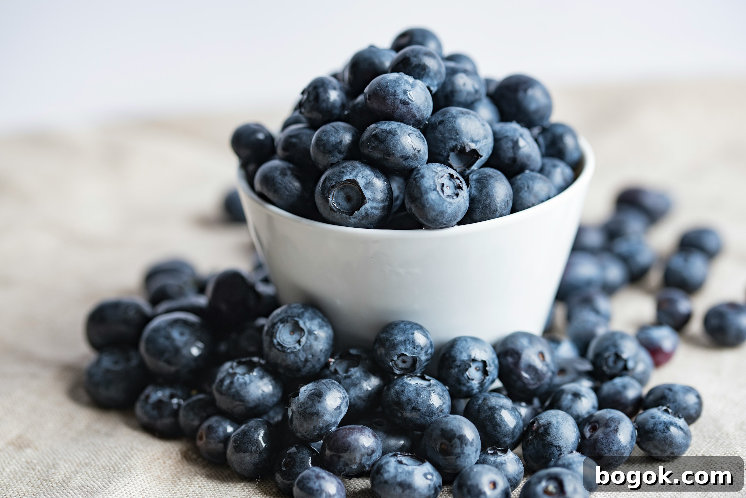 fresh blueberries in a bowl