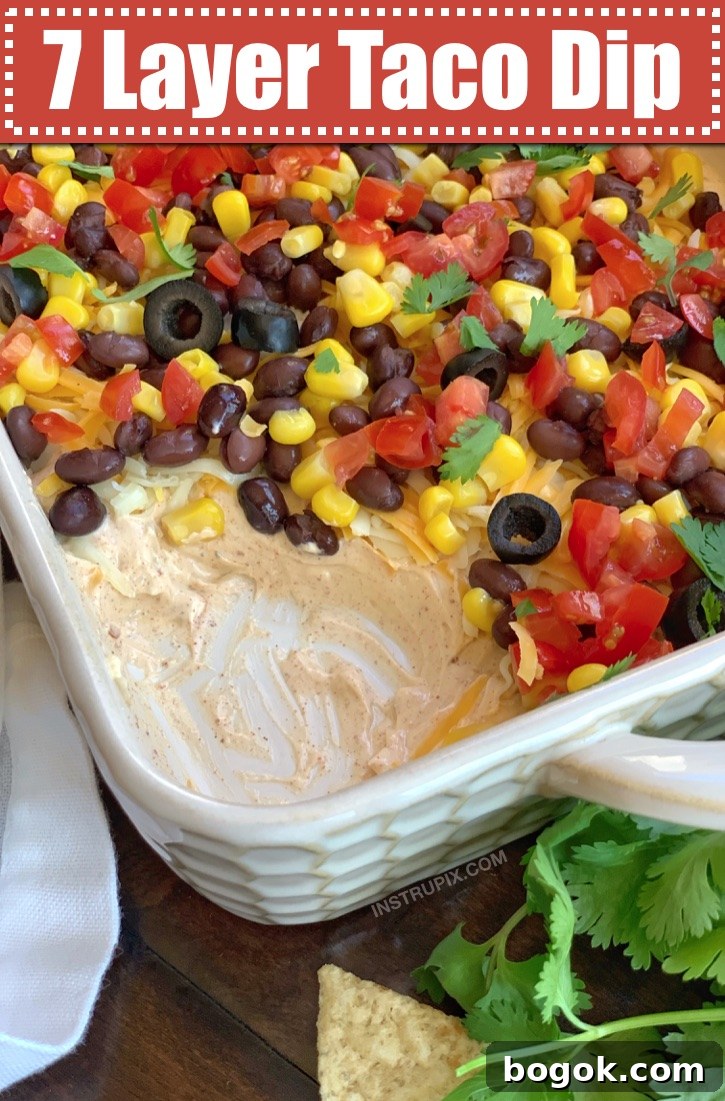 Easy 7 Layer Taco Dip (Make Ahead Party Dip For A Crowd)