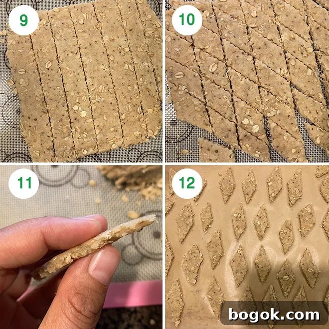 step by step picture of making oats namak pare