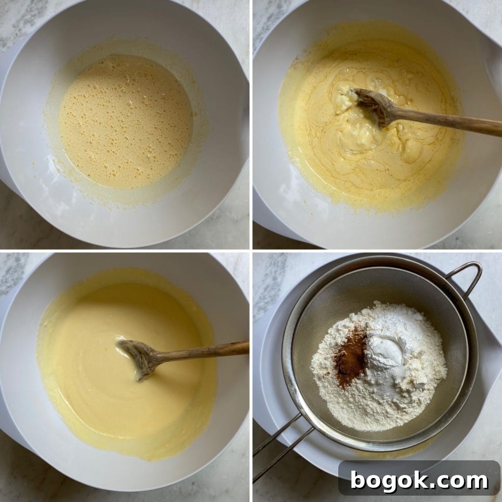 apple cake making process