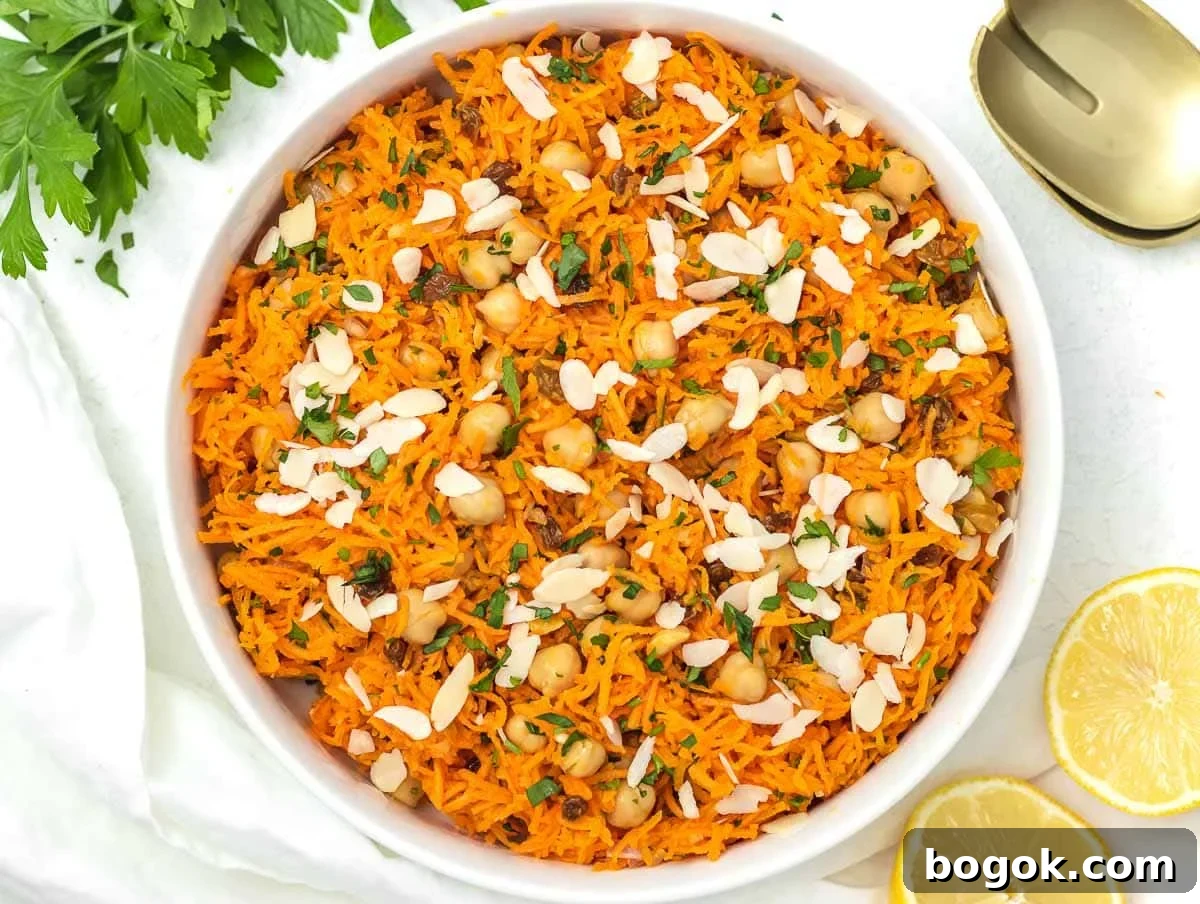 40 Delicious Chickpea Recipes for Every Meal and Occasion 11 carrot raisin salad with chickpeas and almonds