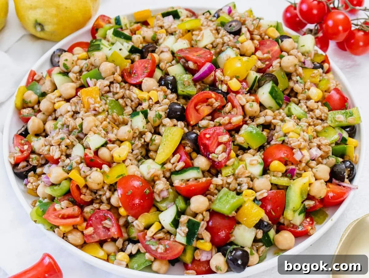 40 Delicious Chickpea Recipes for Every Meal and Occasion 16 Farro salad with tomato