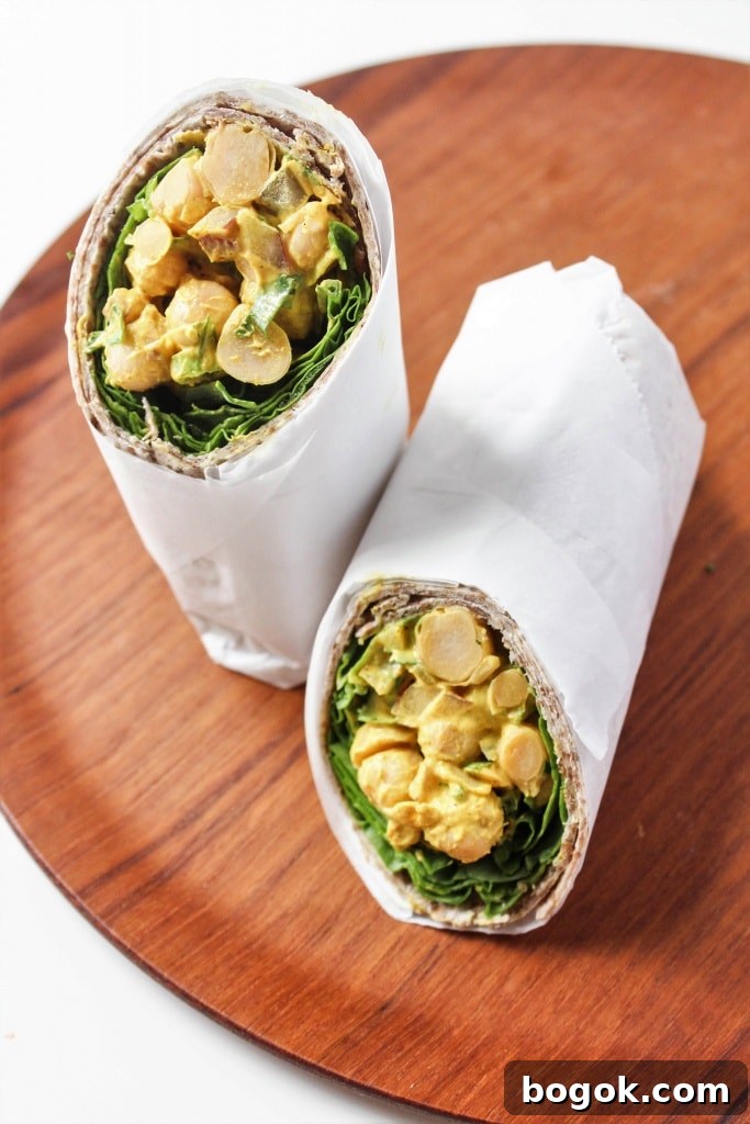 Curried Chickpea Salad Wrap