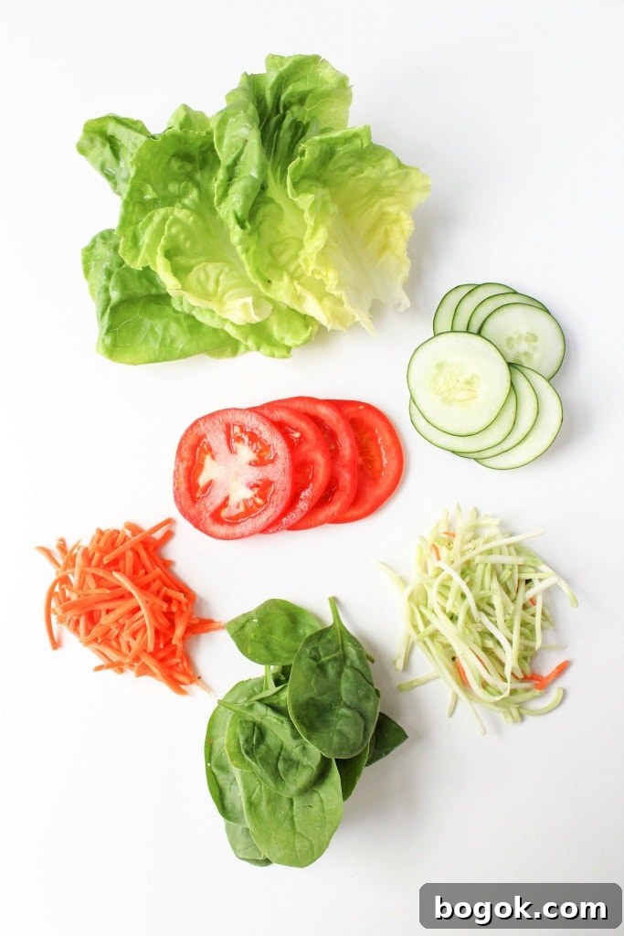 Mix & Match Healthy Sandwich Recipes - Vegetable ingredients