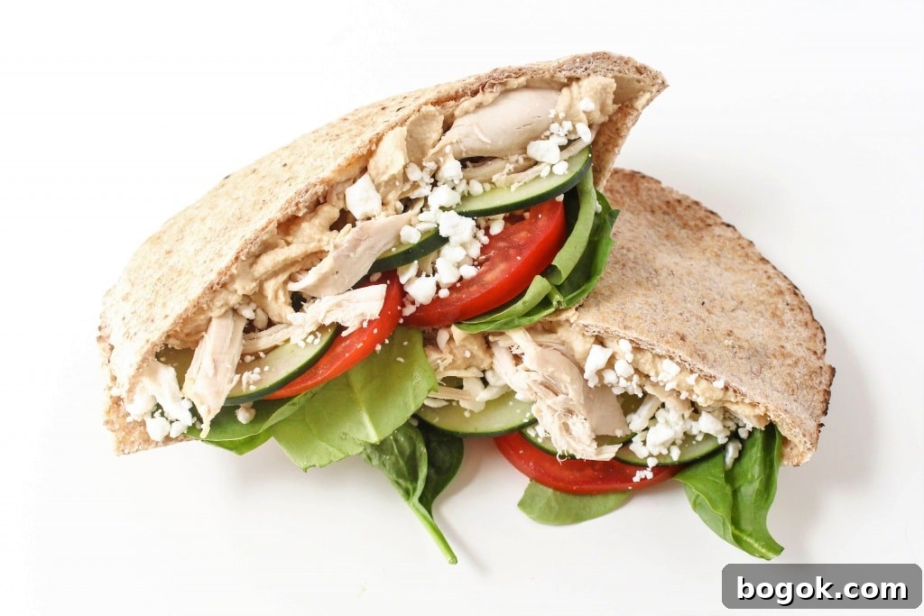 Mediterranean Chicken Pita Wrap