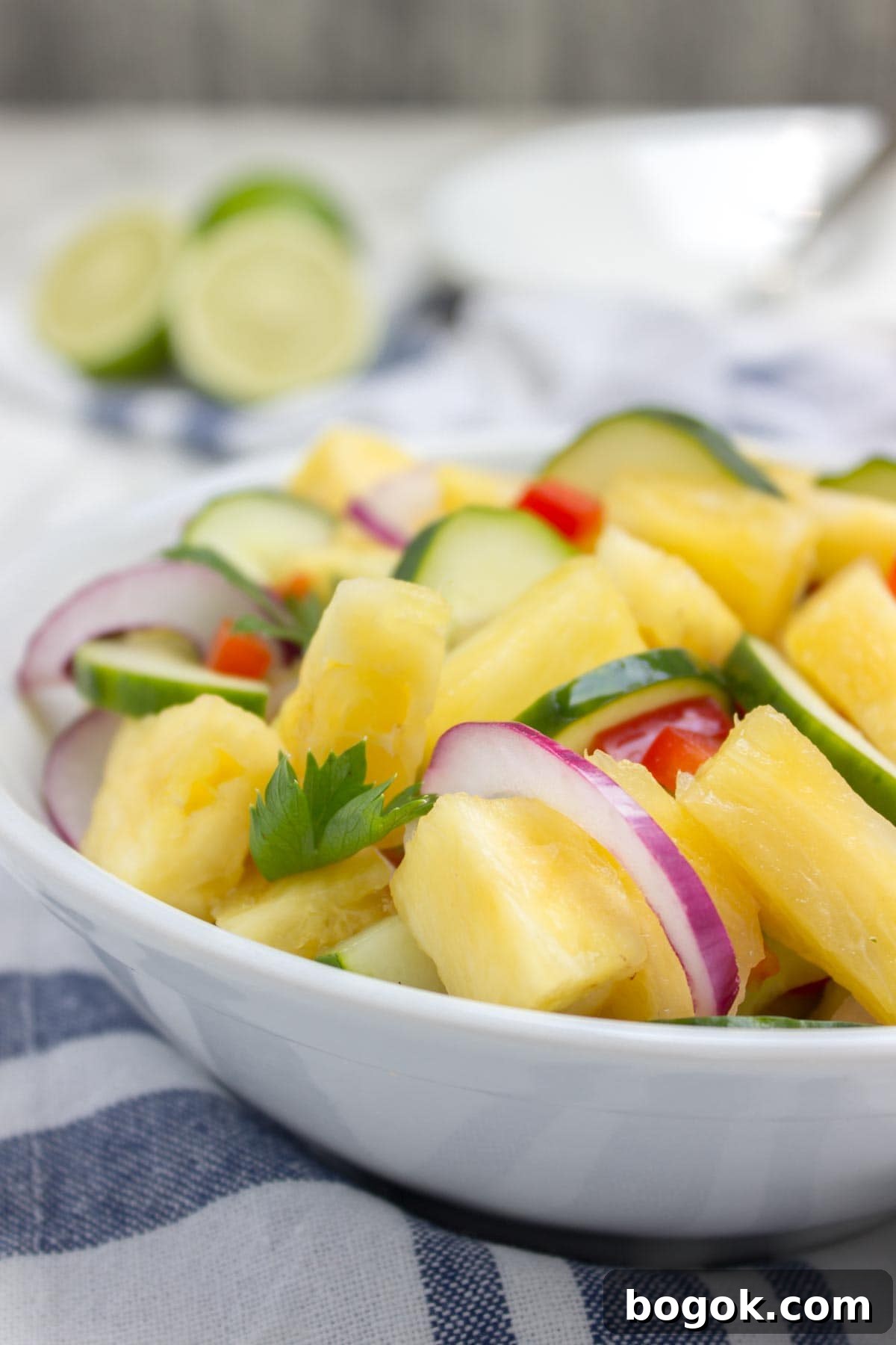 Pineapple and Cucumber Summer Salad with Lime Vinaigrette 5 Refreshing Pineapple Cucumber Salad