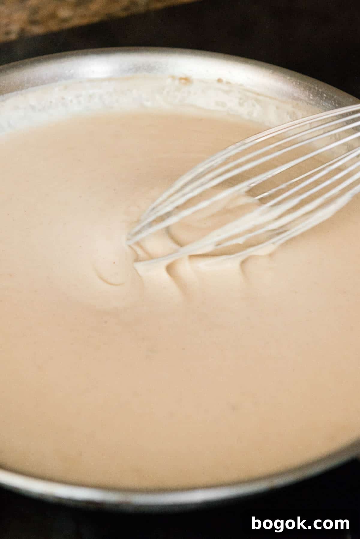 cream gravy made from pan drippings