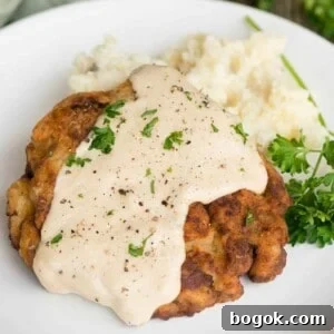 Country Fried Steak with mashed potatoes and gravy