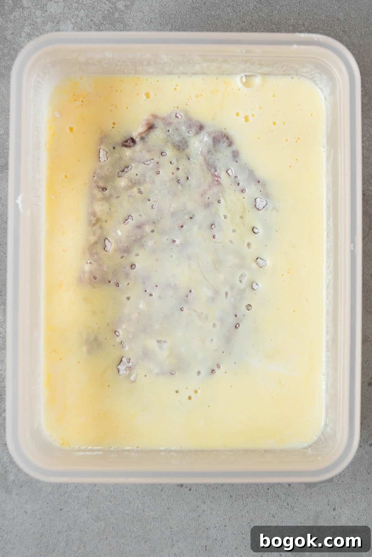 round steak in egg wash