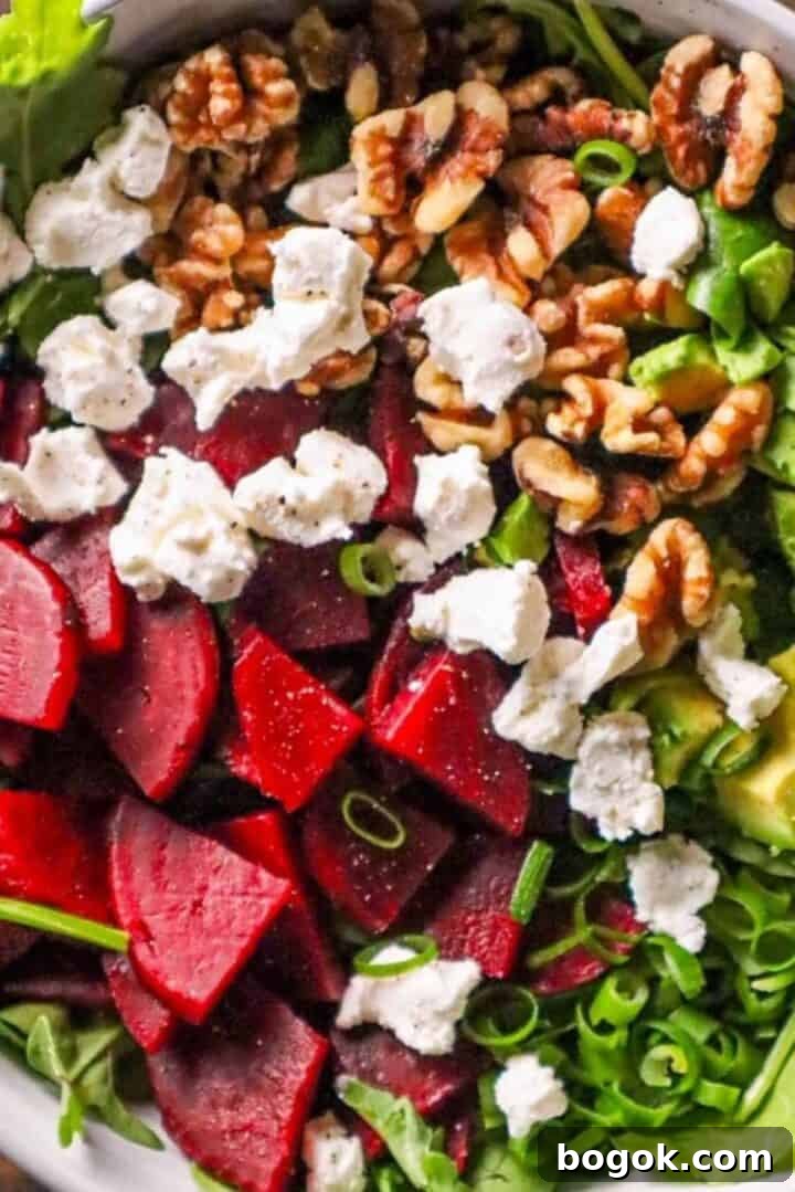 Roasted Beet and Goat Cheese Salad with Honey-Balsamic Dressing 3 beet and goat cheese salad ingredients