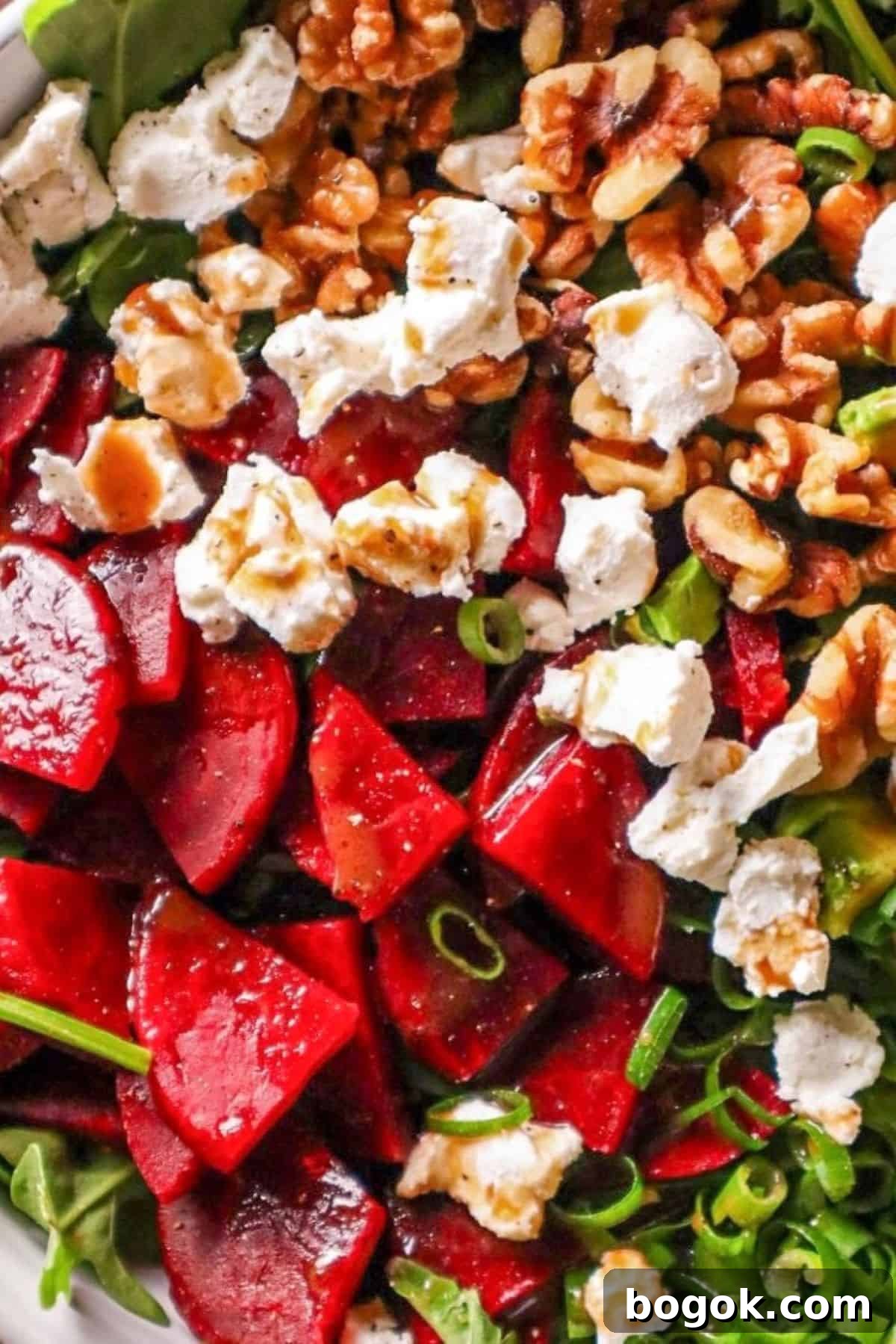 Roasted Beet and Goat Cheese Salad with Honey-Balsamic Dressing 4 goat cheese salad with beets