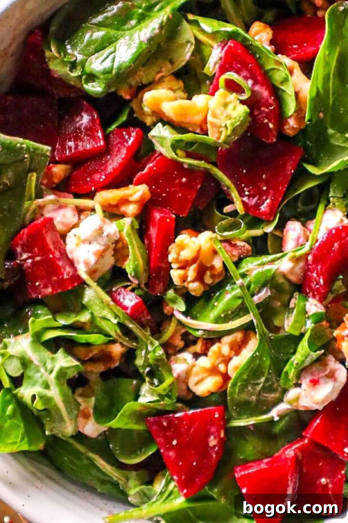 Roasted Beet and Goat Cheese Salad with Honey-Balsamic Dressing 5 beets and goat cheese salad