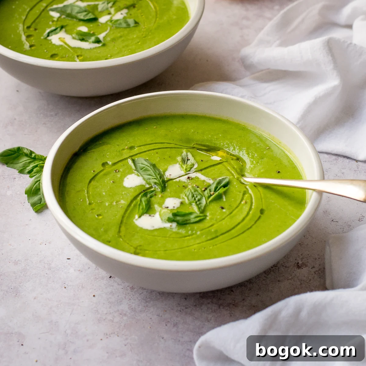 broccoli and pea soup