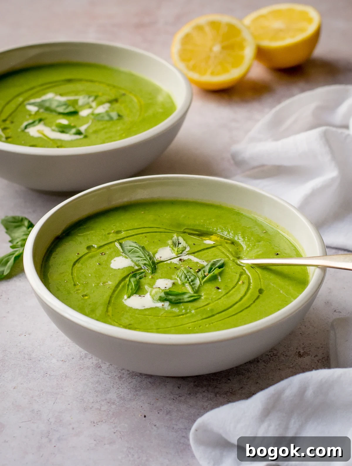 broccoli soup with peas