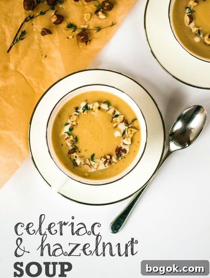 Celeriac & Hazelnut Soup | Vegetarian & Vegan