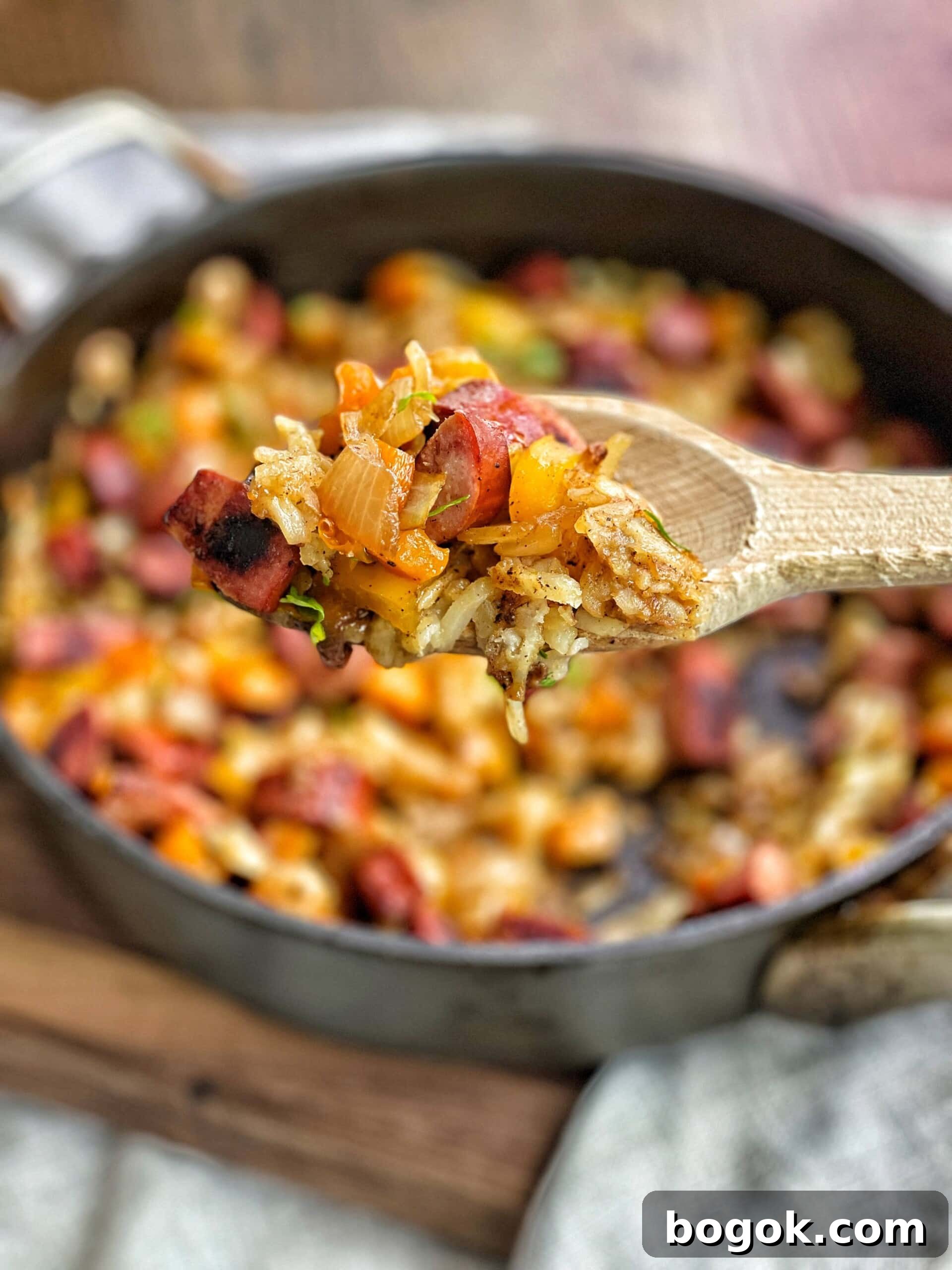 one pot kielbasa hash