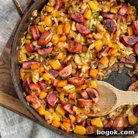 one pot kielbasa hash