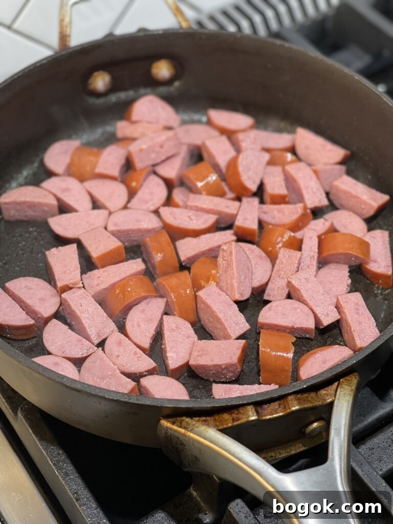 one pot kielbasa hash