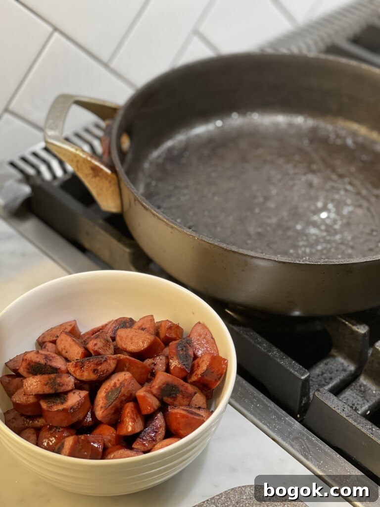one pot kielbasa hash