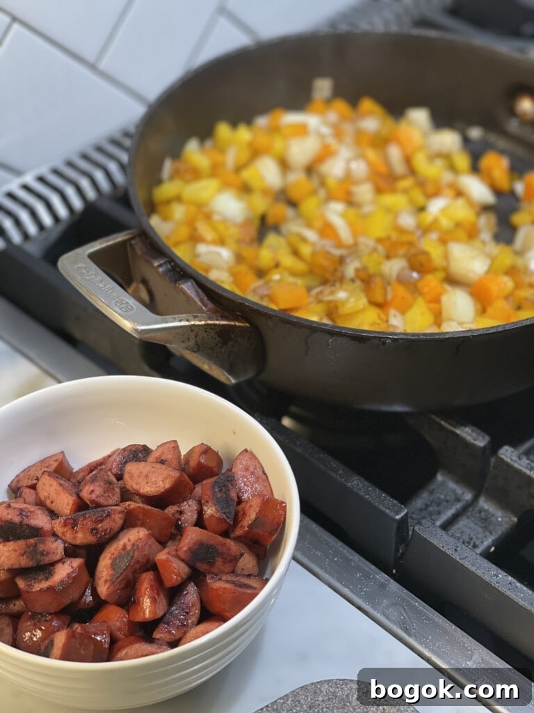 one pot kielbasa hash