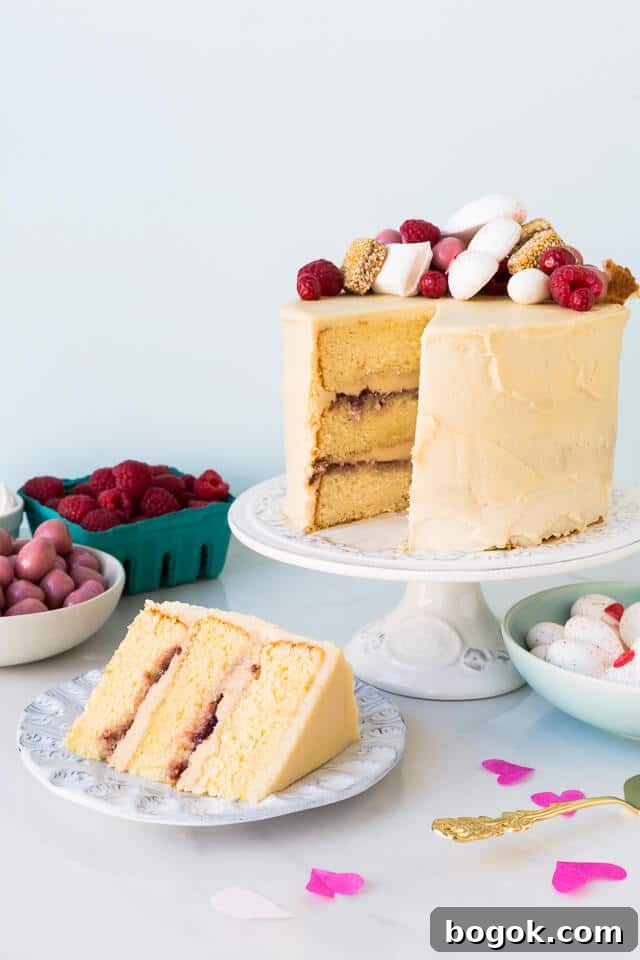 Raspberry Tahini Cake Recipe with Lemon Glaze 5 Sweet sesame layer cake with raspberries