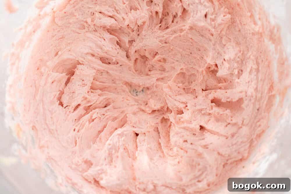 Fluffy Strawberry Cream Cheese Buttercream
