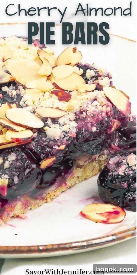 Cherry Almond Pie Bars Pinterest Pin Image