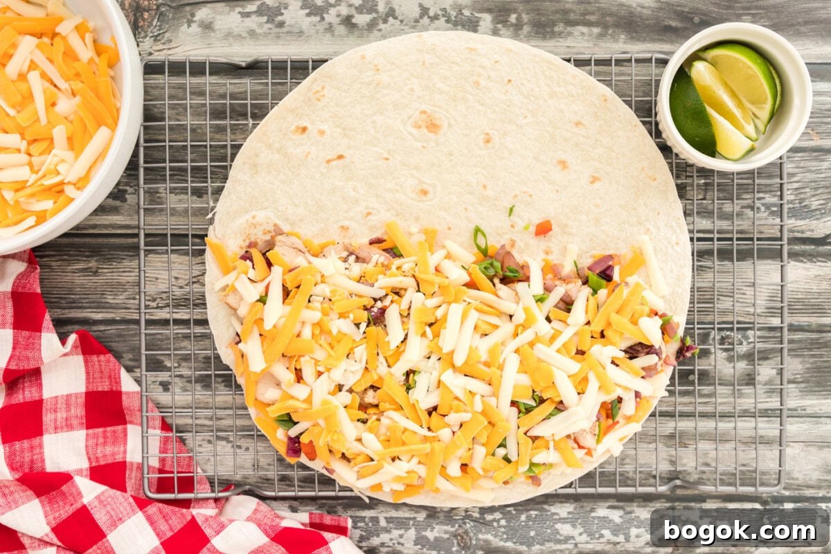 Grilled Chicken Quesadilla Recipe for Crispy, Cheesy Results 10 chicken quesadilla with cheese and bell peppers