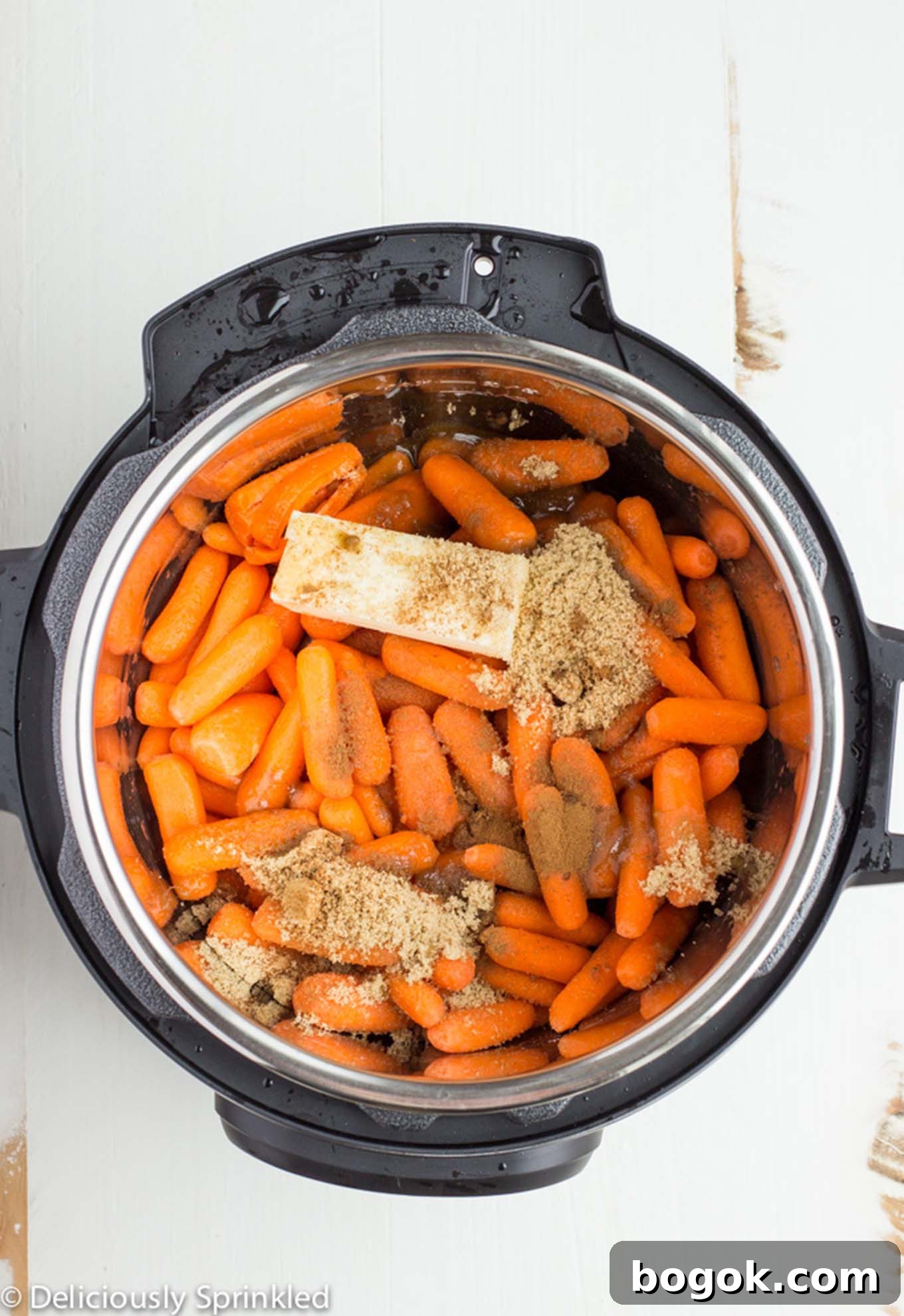 Glazed Carrots in the Instant Pot with brown sugar and butter.