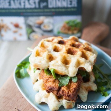 Chicken & Biscuit Waffles from thelittlekitchen.net