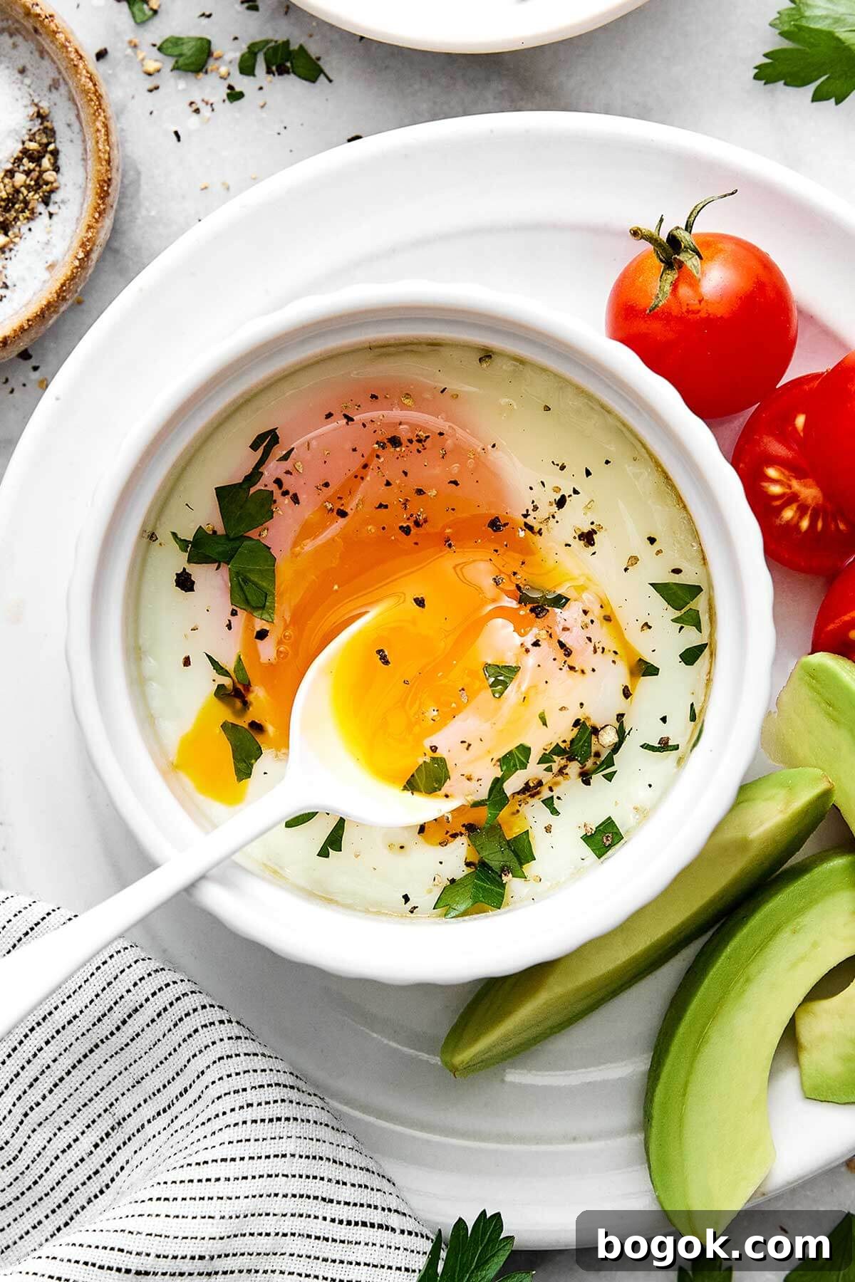Baked egg in a ramekin.
